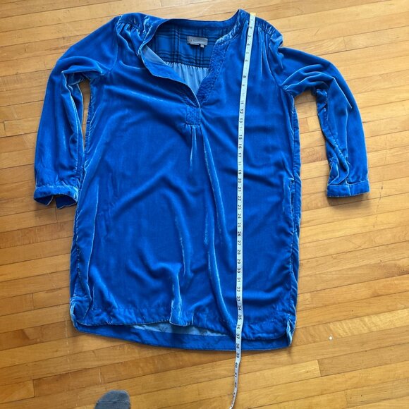 Anthropologie Melody Blue Velvet Tunic Dress size XL - Picture 6 of 10